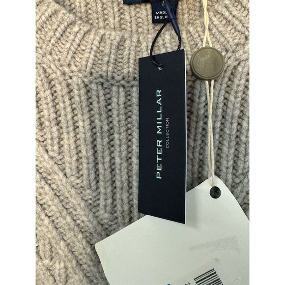 Peter Millar NWT Chalet Textured Wool Blend Crewneck Sweater in Gray Size L - Picture 8 of 10